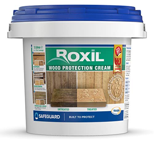 Roxil lasur hidrófugo transparente para madera exterior (3 Litros) - Efecto perlado