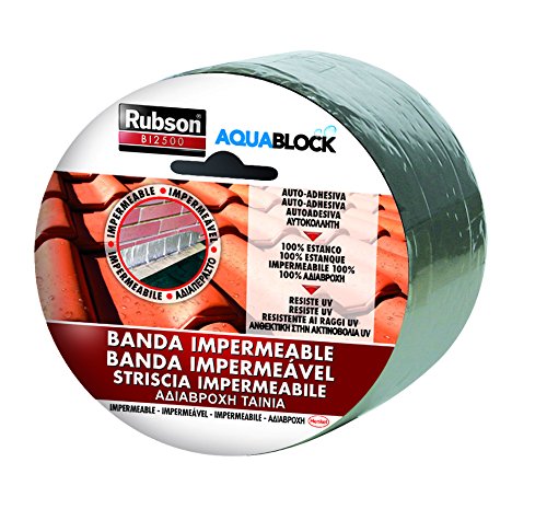Rubson Bl 2500, banda impermeable, a prueba de agua, color aluminio 5 mx 10 cm
