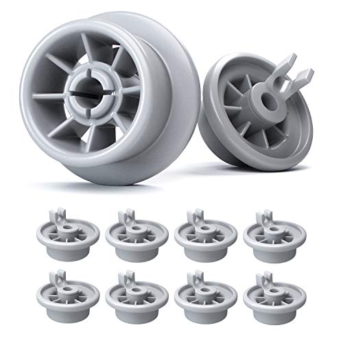 Ruedas lavavajillas de Plemont® - ruedas de lavavajillas para muchos comunes lavavajillas de Bosch, Siemens, Neff, etcétera - ruedas bandeja lavavajillas (pack de 8)