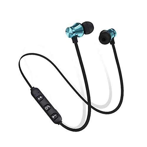 Runfon Auriculares Bluetooth magnéticos impermeables intrauditivos Bluetooth inalámbricos auriculares de música para deporte color negro azul