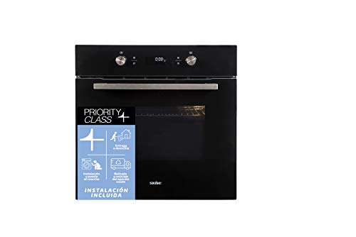 Sauber - Horno Pirolítico Multifunción SHMP01B - Eficiencia Energética: A - Color Negro - INSTALACIÓN EN EL DOMICILIO INCLUIDO Sauber - Horno Pirolítico Multifunción SHMP01B - Eficiencia Energética: A - Color Negro - INSTALACIÓN EN EL DOMICILIO INCLUIDO