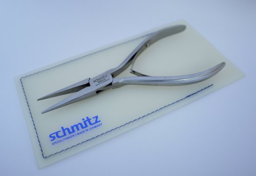 Schmitz 4411 FP00 RF-Alicates de boca cigüeña con mandíbulas rectas y planas, 145mm