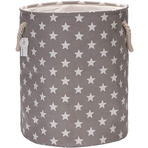 Cubo de metal vintage grande con asas de cuerda ø23x25cm en España