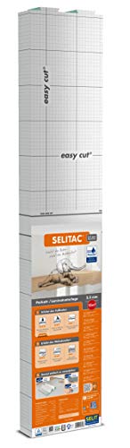 SELIT AquaStop AC 2,2 mm - Aislamiento acústico para suelos laminados y parqué con protección contra la humedad (15 m²)