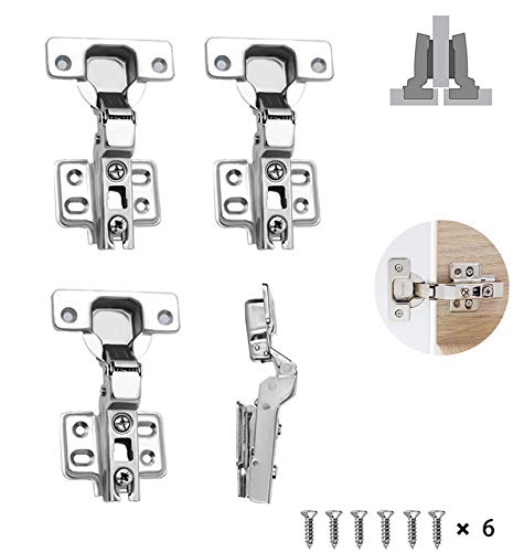 Semi Solapado Bisagras Automática,Bisagra de puerta bisagra de armario de cocina,para Puerta de Empotrado Mueble Armario de Coci Juego (4 piezas) Semi Solapado Bisagras Automática,Bisagra de puerta bisagra de armario de cocina,para Puerta de Empotrado Mueble Armario de Coci Juego (4 piezas)