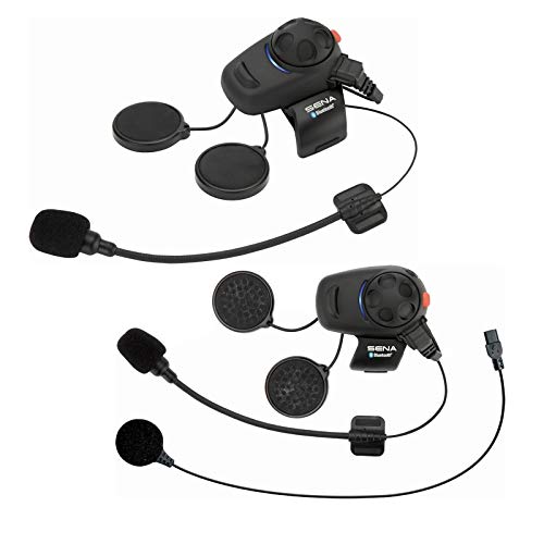 Sena SMH5D-UNIV Kit de auriculares e intercomunicador Bluetooth para motos y scooters con micrófono universal, paquete doble, Dual Pack