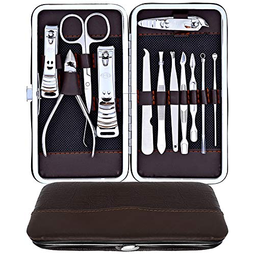 Set Manicura y Pedicura, Set Manicura, Tijeras de uñas Profesionales, Leobks 12 PCS Set Cortaúñas Conjunto Kit de Pedicura Incluye Herramientas Remover Cutícula Alicates Uñas Cuticulas oído Recoger Set Manicura y Pedicura, Set Manicura, Tijeras de uñas Profesionales, Leobks 12 PCS Set Cortaúñas Conjunto Kit de Pedicura Incluye Herramientas Remover Cutícula Alicates Uñas Cuticulas oído Recoger