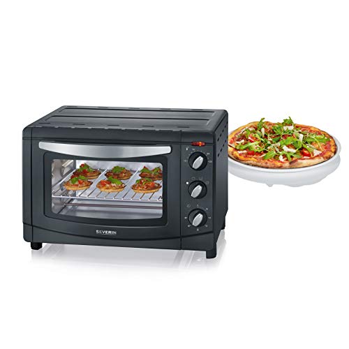 SEVERIN TO 2060 Horno Tostador incluye Rejilla grill y Bandeja de horno, 1.500 W, 20 L, color plateado y negro