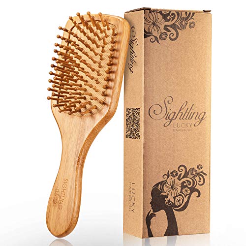 SIGHTLING Peine de Madera Natural Bambú del Pelo Cepillo para el Pelo Masaje Anti Estática