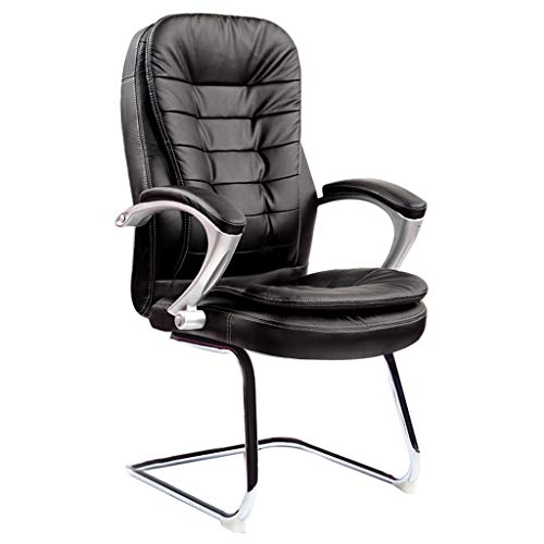 Silla de oficina Forma De Arco con Polea De Armas De Acero Silla De La Computadora PU Silla De Cuero Pc Silla For Juegos Apoyabrazos Fijo (Color : Black, Size : 51 * 50 * 109cm) Silla de oficina Forma De Arco con Polea De Armas De Acero Silla De La Computadora PU Silla De Cuero Pc Silla For Juegos Apoyabrazos Fijo (Color : Black, Size : 51 * 50 * 109cm)