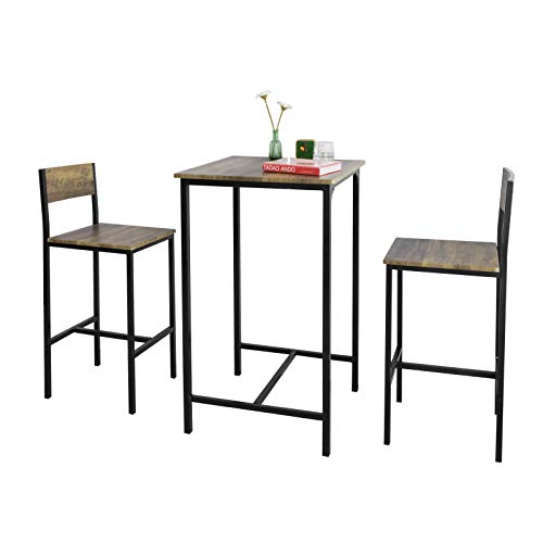 SoBuy OGT27-N Set de Mesa y taburetes Mesa Alta de Bar + 2 Taburetes Juego de Barra Mesa Alta ES (OGT27-N) SoBuy OGT27-N Set de Mesa y taburetes Mesa Alta de Bar + 2 Taburetes Juego de Barra Mesa Alta ES (OGT27-N)