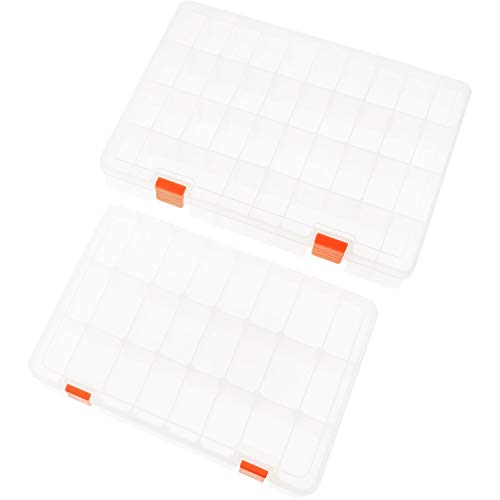 SOMELINE Organizador de herramientas transparente Caja de almacenamiento de plástico, compartimento ajustable, divisor extraíble, bandeja de exhibición para juguetes Crimpers Herramientas Fusibles SOMELINE Organizador de herramientas transparente Caja de almacenamiento de plástico, compartimento ajustable, divisor extraíble, bandeja de exhibición para juguetes Crimpers Herramientas Fusibles