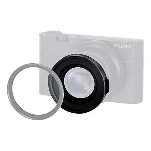 Sony VFA-49R1 - Adaptador de Filtro para Las cámaras Cyber-Shot RX100 y RX100M2 con arandela guía, arandela Base y Dispositivo de extracción, Negro