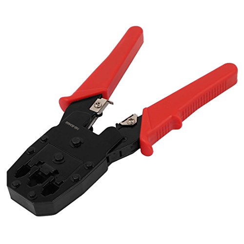 sourcingmap® Alicate cortador pela cable de Red teléfono 4 6 P P P 8 herramienta que prensa