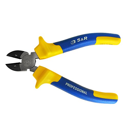 S&R Alicate de Corte lateral 160x21mm en acero CR-V con agarre Profesional S&R Alicate de Corte lateral 160x21mm en acero CR-V con agarre Profesional