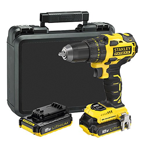 STANLEY FATMAX FMC607D2-QW - Taladro atornillador Brushless 18V con 2 baterías de litio 2.0Ah y maletín