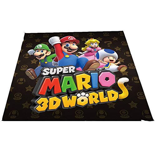 Super Mario - Alfombra para Sala de Estar, Dormitorio, Alfombra fácil de Limpiar para el Dormitorio de los niños, 90 cm x G150 cm, Mario y Luigi Bros