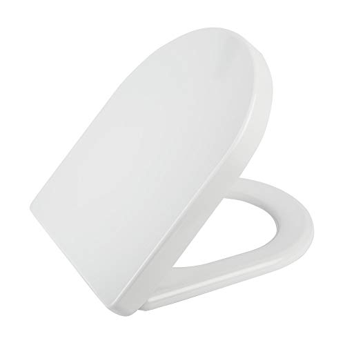 Tapa wc universal Mod. NIO, tapa wc universal dura compatible con modelos de roca, gala, delafon, sangra y otras marcas. Incluye bisagras tapa wc y tornillos. Color blanco.