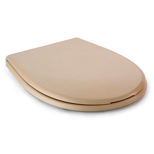 Tatay Asiento WC en Material termoplástico, Gran Resistencia a los Impactos, reciclable y de Larga duración. Color Beige, Acabado Brillante. Tatay Asiento WC en Material termoplástico, Gran Resistencia a los Impactos, reciclable y de Larga duración. Color Beige, Acabado Brillante.