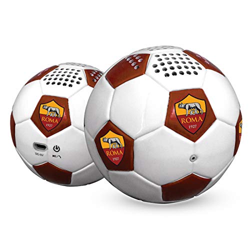 Techmade Vd-TM-speakfoot-ROM Altavoz Bluetooth para fútbol, as Roma, Blanco