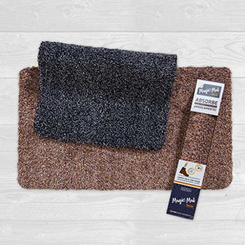 Tesar – Alfombra Magic Mat (60x90cm) Negro Entrada a casa, Pasillo, Lavadora, habitación, Super Absorbente para Exterior e Interior, Impermeable, Lavable, atrapa Toda la Suciedad, Tacto Muy Suave.…