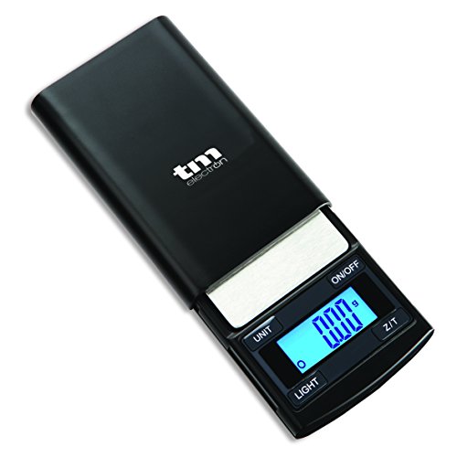 TM Electron TMPBS002 Báscula digital de precisión de bolsillo con capacidad máxima 100 g, autoapagado y auto cero balanza, Plástico