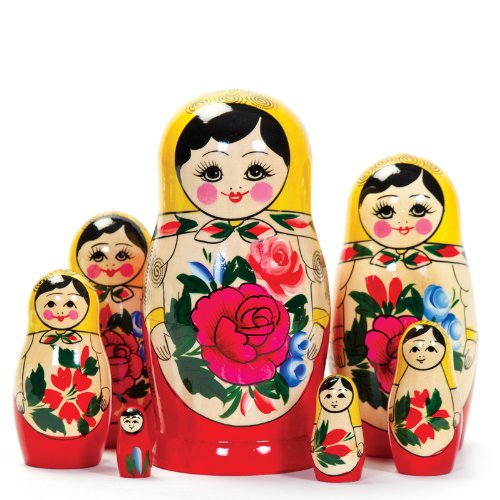 Tobar Russian Matryoshka Nesting Dolls (7 Pieces) Design/Color May Vary.
