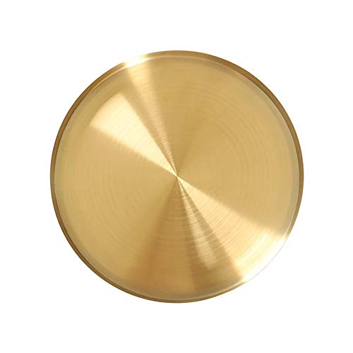 TONGXU Bandeja Redonda de Acero Inoxidable Decorativa Dorada Exhibición Organizadora de Almacenamiento para Hogar Moderno Maquillaje Perfume Joyería (Diámetro 12,5cm) TONGXU Bandeja Redonda de Acero Inoxidable Decorativa Dorada Exhibición Organizadora de Almacenamiento para Hogar Moderno Maquillaje Perfume Joyería (Diámetro 12,5cm)