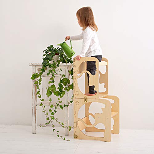 Torre de cocina para niños – También se puede utilizar como mesa de juegos – Banco de aprendizaje Montessori para niños pequeños Torre de cocina para niños – También se puede utilizar como mesa de juegos – Banco de aprendizaje Montessori para niños pequeños