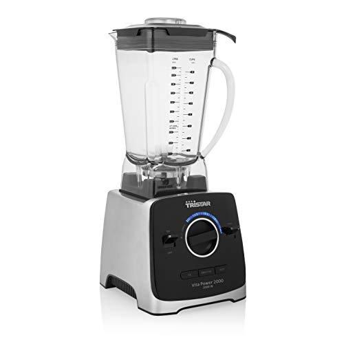 Tristar BL-4473 - Batidora de vaso VitaPower - Vaso de Tritan sin BPA con capacidad de 2 L - 2000 W, Negro Tristar BL-4473 - Batidora de vaso VitaPower - Vaso de Tritan sin BPA con capacidad de 2 L - 2000 W, Negro
