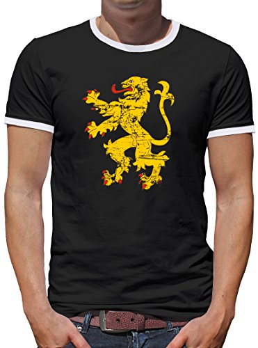 TShirt-People Camiseta para hombre con diseño de bandera de apartamento Negro M