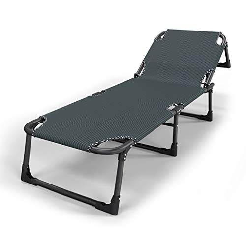 UCYG Cama Canapé Abatible Plegable para Invitados，Armadura De Metal Butaca Sofa 1 Plazas para Camping Piscina Jardín, 200 Kg De Carga, 192x63x30cm (Color : Green)