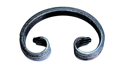 UHRIG ® Arco de hierro forjado, 12 x 6 mm, elemento decorativo de acero, hierro para barandilla (95 x 60 mm)