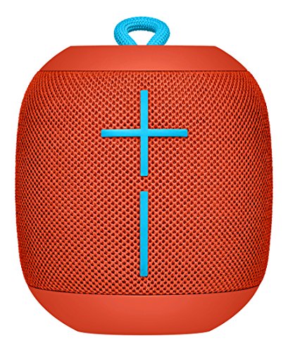 Ultimate Ears Wonderboom Altavoz Portátil Inalámbrico Bluetooth, Sonido Envolvente de 360°, Impermeable, Conexión de 2 Altavoces para Sonido Potente, Batería de 10 h, color Rojo