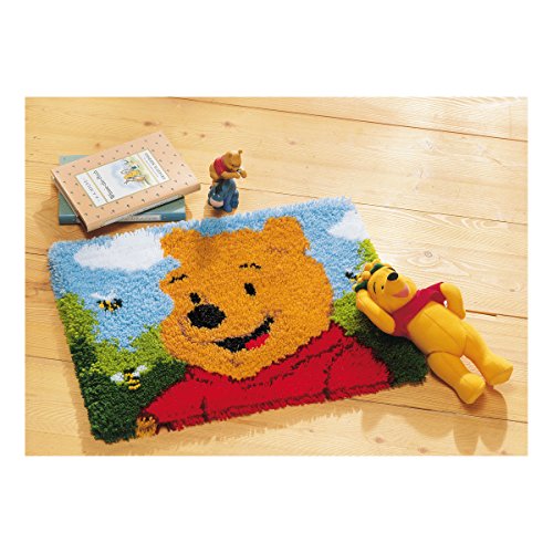 Vervaco – Kit para cojín de Winnie The Pooh Alfombra de Ganchillo Kit, Multicolor