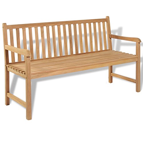 vidaXL Banco Jardín Madera Teca 150x62,5x90cm Asiento Silla Butaca Banca Patio vidaXL Banco Jardín Madera Teca 150x62,5x90cm Asiento Silla Butaca Banca Patio