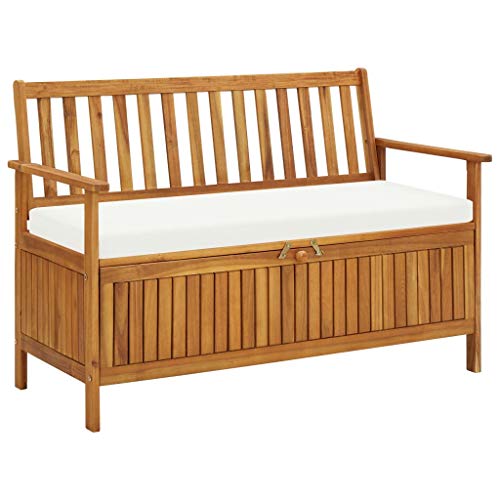 vidaXL Madera Acacia Maciza Banco de Jardín Almacenamiento Caja Asiento Patio vidaXL Madera Acacia Maciza Banco de Jardín Almacenamiento Caja Asiento Patio