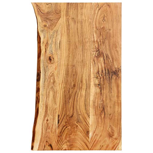 vidaXL Madera Maciza Acacia Encimera para Armario Tocador Baño Lavabo Tablero Superficie Mesa Mueble Ducha Bañera Flotante 100x55x3,8cm