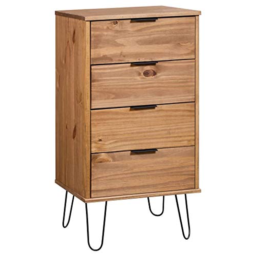 vidaXL Madera Maciza de Pino Cajonera Armario Lateral Auxiliar Aparador Habitación Organizador Cómoda Robusto Duradero Almacenamiento 45x39,5x90,3 cm vidaXL Madera Maciza de Pino Cajonera Armario Lateral Auxiliar Aparador Habitación Organizador Cómoda Robusto Duradero Almacenamiento 45x39,5x90,3 cm