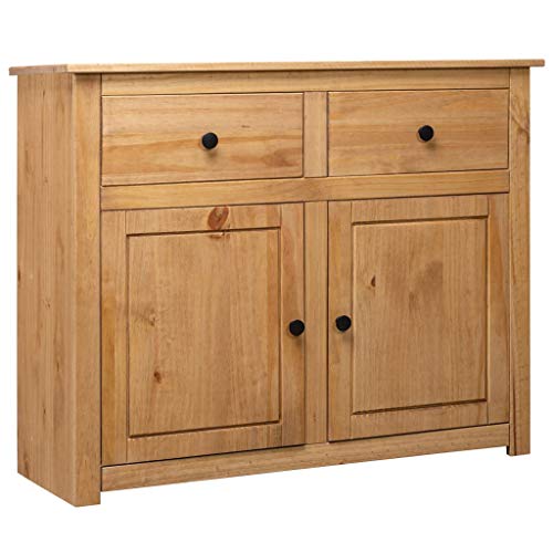 vidaXL Madera Maciza Pino Aparador Estilo Panamá Mobiliario Hogar Duradero Robusto Resistente Práctico Funcional Elegante Moderno Útil 93x40x80cm vidaXL Madera Maciza Pino Aparador Estilo Panamá Mobiliario Hogar Duradero Robusto Resistente Práctico Funcional Elegante Moderno Útil 93x40x80cm