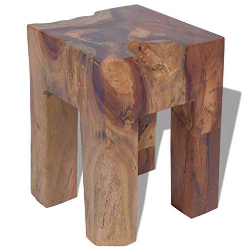 vidaXL Taburete de Madera Teca Maciza 30x30x40 cm Banco Asiento Silla Decoración vidaXL Taburete de Madera Teca Maciza 30x30x40 cm Banco Asiento Silla Decoración
