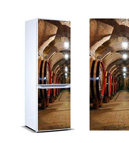 Vinilo para Frigorífico Barricas en Bodega | Varias Medidas 185x60cm | Adhesivo Resistente y de Fácil Aplicación | Pegatina Adhesiva Decorativa de Diseño Elegante Vinilo para Frigorífico Barricas en Bodega | Varias Medidas 185x60cm | Adhesivo Resistente y de Fácil Aplicación | Pegatina Adhesiva Decorativa de Diseño Elegante