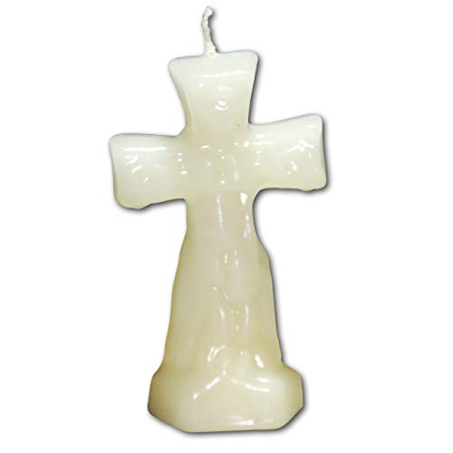 Voodoo - Vela con forma de cruz blanca | Hoodoo Cross Candle | Vela Altartara con protección Ritual para casa y apartamento – House Blessing