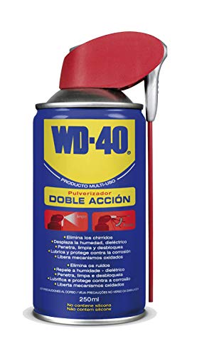 WD-40 Producto Multi-Uso Flexible- Spray 250ml-Llega Donde Otros no Llegan. Lubrica, Afloja, Protege del óxido, Dieléctrico, Limpia metales y plásticos y Desplaza la humedad