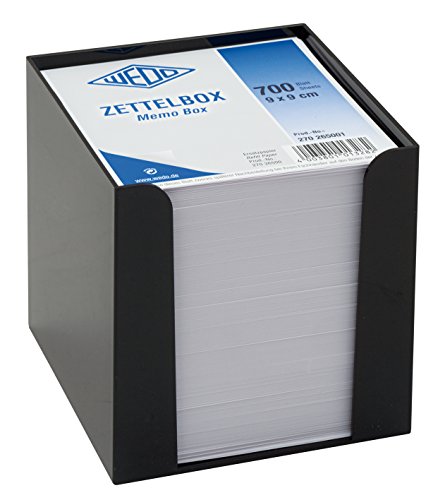 Wedo 270265001 - Porta tacos de notas, 9,5 x 9,5 cm, negro