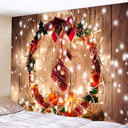 Wifehelper 150x150cm Dormitorio Sala de Estar Decoración Tapiz Tapiz Manta Alfombra Tapiz de Navidad Tapices Decoración del hogar