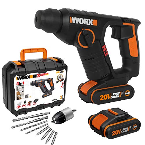 WORX WX394.6 H3 Marti/Taladro/Atorn 20V 2Ah 2Bat WORX WX394.6 H3 Marti/Taladro/Atorn 20V 2Ah 2Bat