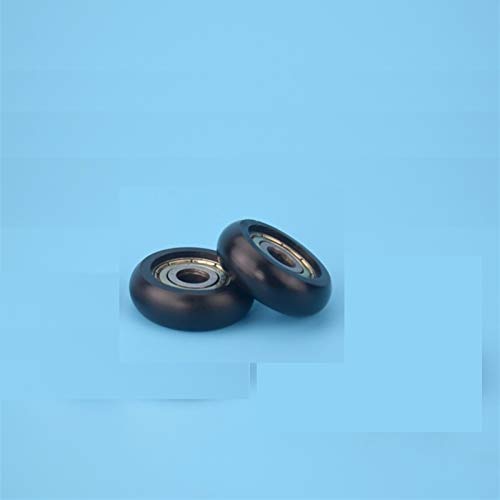 X-BAOFU, Rueda de plástico Kit 1pc 5x21.5x7mm Delrin R Style V Rueda de Nylon con 625ZZ cojinete for 2020 Aluminio (Color : Negro)