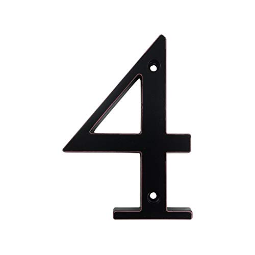 XSYYQYLL Signo de número 10 cm Negro Puerta de la casa de Big Huisnumer Exterior números de buzón Dirección hogar Moderno Apartamento Carteles de Chapa de aleación de Zinc Número de la Calle