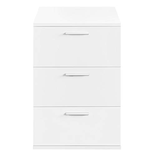 Yaheetech Mesita de Noche Blanca con Tres Cajones para Dormitorio Moderna Mesilla Auxiliar para Salón Café Cama Sofá Minimalista Yaheetech Mesita de Noche Blanca con Tres Cajones para Dormitorio Moderna Mesilla Auxiliar para Salón Café Cama Sofá Minimalista